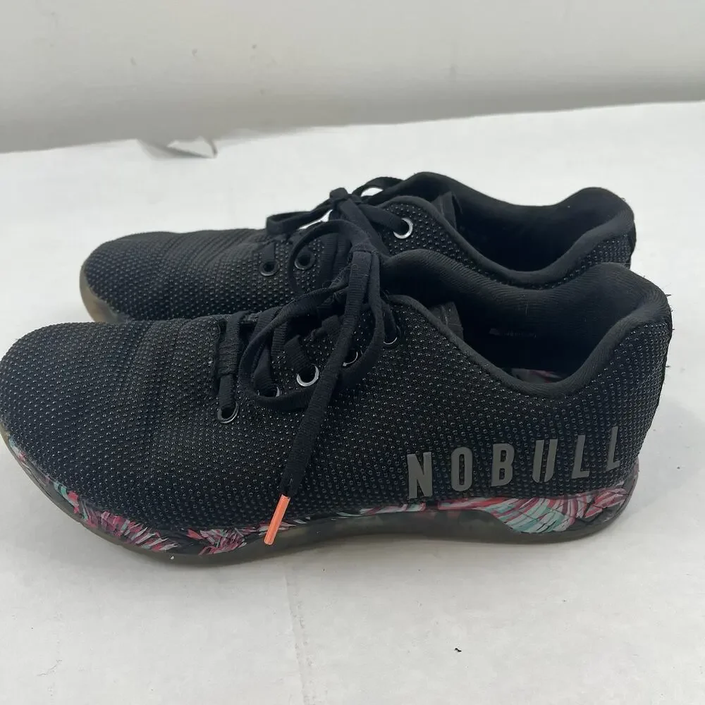 NOBULL Black Daisy Floral Trainer Low Top Lifting Shoes Women's US Size 9